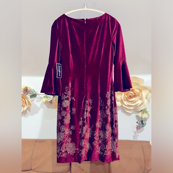 Sumptuous Burgundy Velvet Dress - Picture 4 of 11